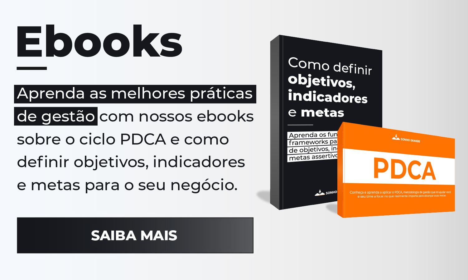 banner divulgando ebooks sobre melhores praticas de gestao