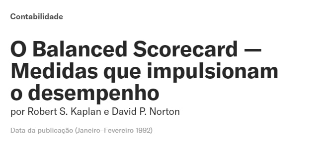 The Balanced Scorecard Artigo